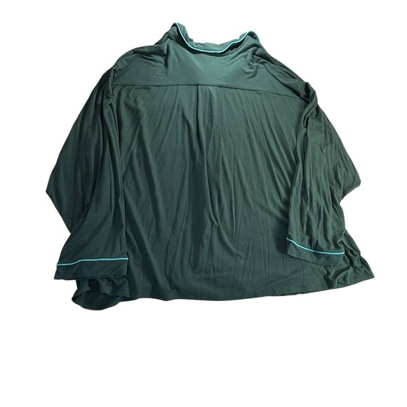 Anthropolgie, briar piped pajama‎ top size 2X NWT green lounge soft - Picture 6 of 8